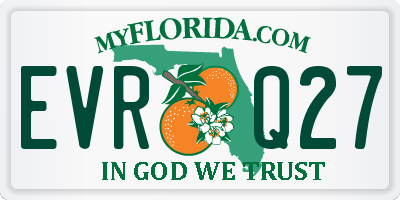 FL license plate EVRQ27