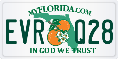 FL license plate EVRQ28