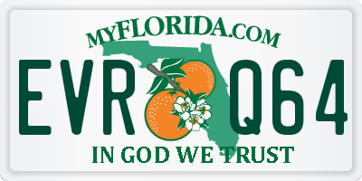 FL license plate EVRQ64
