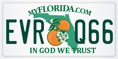 FL license plate EVRQ66