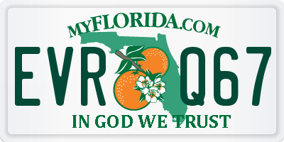 FL license plate EVRQ67