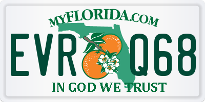 FL license plate EVRQ68