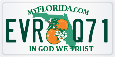 FL license plate EVRQ71