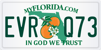 FL license plate EVRQ73