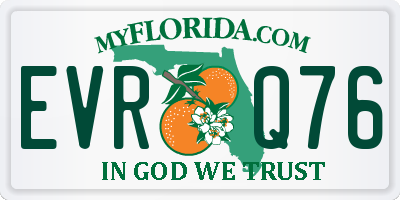 FL license plate EVRQ76