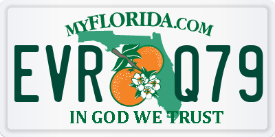 FL license plate EVRQ79