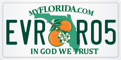 FL license plate EVRR05
