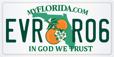 FL license plate EVRR06