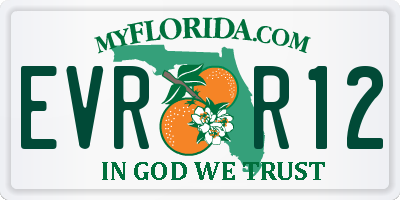 FL license plate EVRR12
