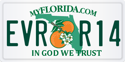 FL license plate EVRR14