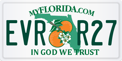 FL license plate EVRR27