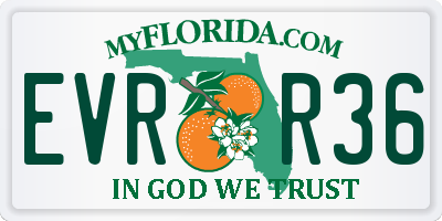 FL license plate EVRR36