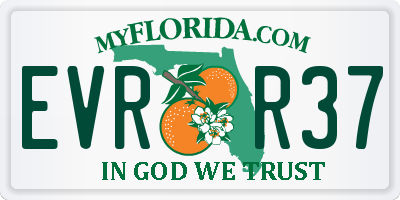 FL license plate EVRR37