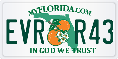 FL license plate EVRR43