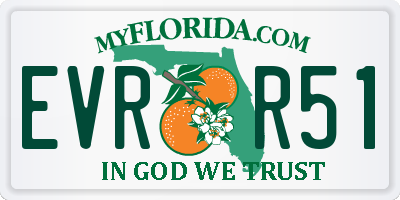 FL license plate EVRR51