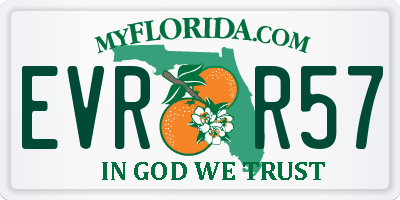 FL license plate EVRR57