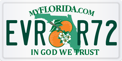 FL license plate EVRR72