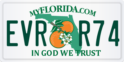 FL license plate EVRR74