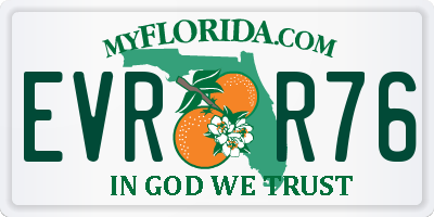 FL license plate EVRR76