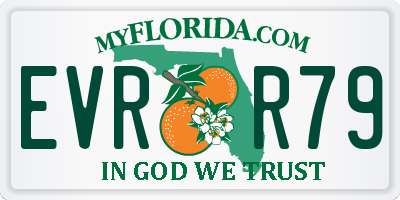 FL license plate EVRR79