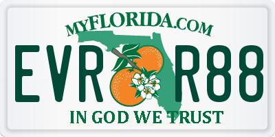 FL license plate EVRR88