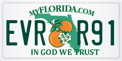 FL license plate EVRR91