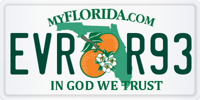 FL license plate EVRR93