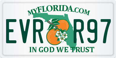 FL license plate EVRR97
