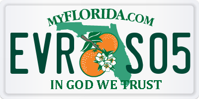 FL license plate EVRS05
