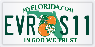 FL license plate EVRS11