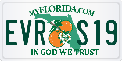 FL license plate EVRS19