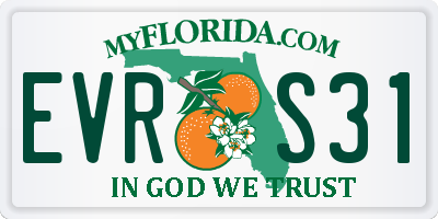 FL license plate EVRS31