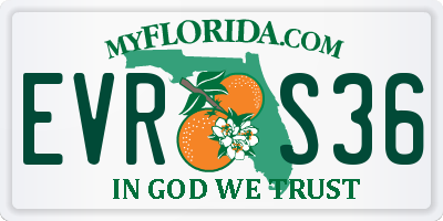 FL license plate EVRS36