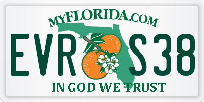 FL license plate EVRS38