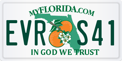FL license plate EVRS41