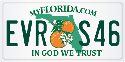 FL license plate EVRS46
