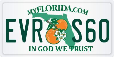 FL license plate EVRS60