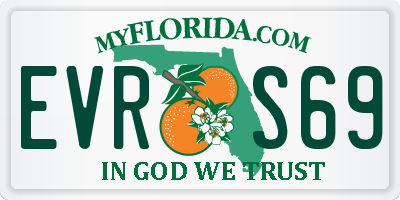 FL license plate EVRS69
