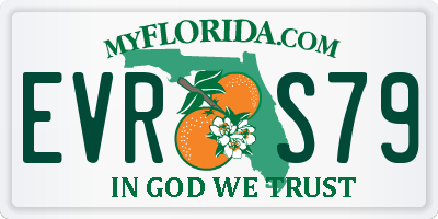 FL license plate EVRS79