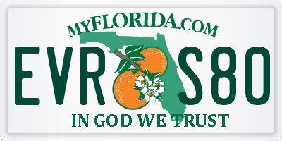 FL license plate EVRS80