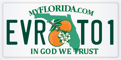 FL license plate EVRT01
