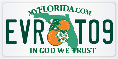 FL license plate EVRT09