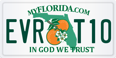 FL license plate EVRT10