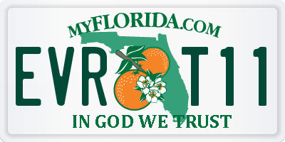 FL license plate EVRT11