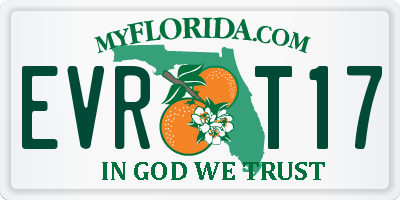 FL license plate EVRT17