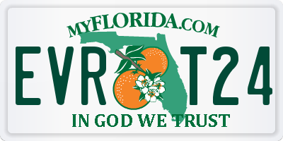 FL license plate EVRT24