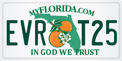 FL license plate EVRT25