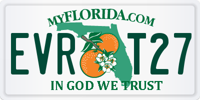 FL license plate EVRT27