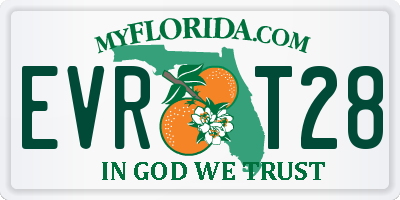 FL license plate EVRT28