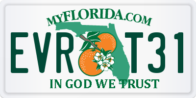 FL license plate EVRT31
